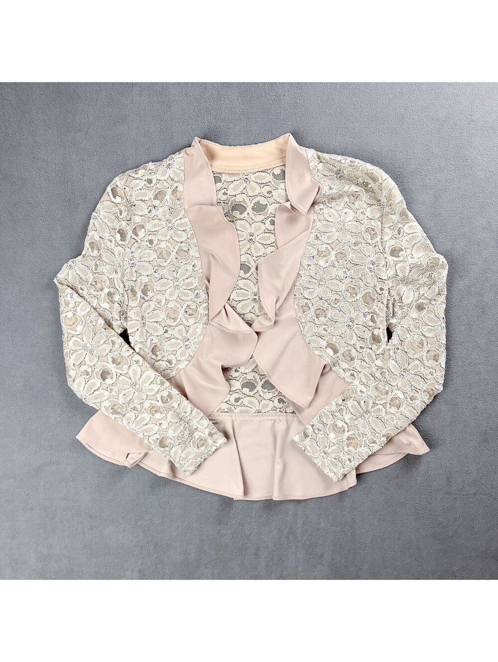 Lace Cover Up, Y2K Sheer Cardigan with Ruffle Detail